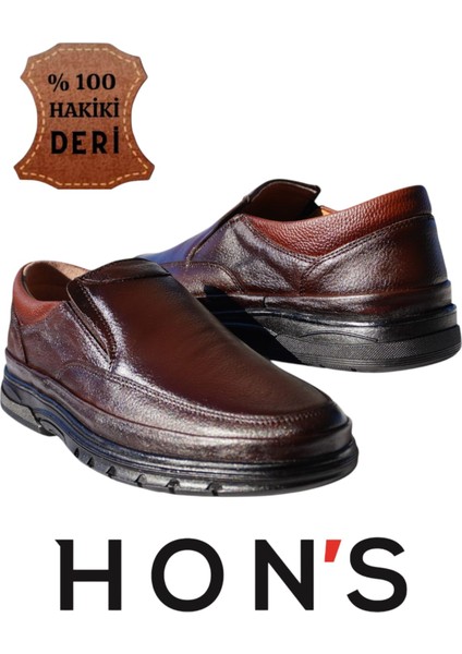 İç Dİş Deri Erkek Ayakkabı Kahverengi Topuk Jelli Ortopedik Tabanlıklı HSA001 modelleri