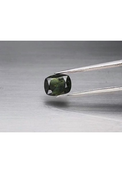 1.21 ct 7.2X6 mm Cushion Green Sapphire Australia, Heated