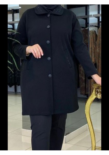 Çelik Örgü Düğmeli Yakalı Hırka