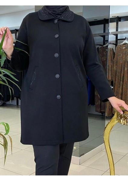 Çelik Örgü Düğmeli Yakalı Hırka modelleri