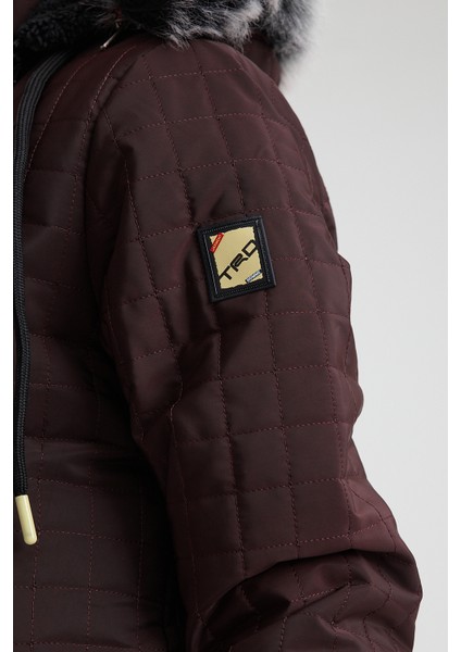 Bordo Erkek Çocuk Su ve Rüzgar Geçirmez Çıkartılabilir Kapüşonlu Kadife Mont & Kaban fiyatları