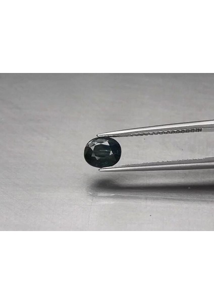 1.28 ct 6.5x5.5 mm Oval Bluish Green Sapphire Unheated Tanzania