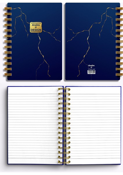 Mermer Lacivert Spiralli Defter, 17X24 cm fırsatları
