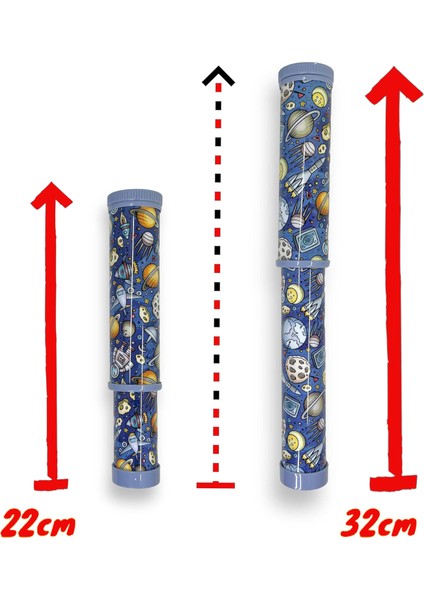 Uzay Desenli Kalideskop Çiçek Dürbünü ( Kaleideskop ) 32CM fırsatları