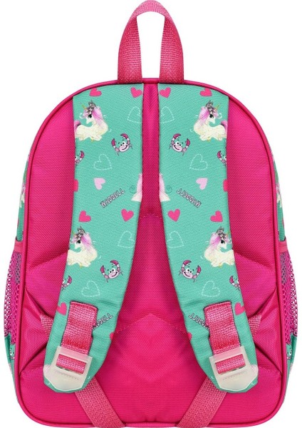 Pembe Unicorn Desenli Anaokulu Kreş Sırt Çantası 24108