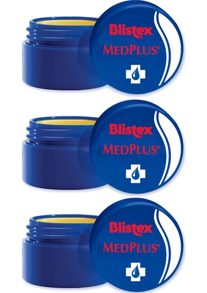 3 x Kuruyan Ve Çatlayan Dudaklara Yoğun Bakım (kavanoz) Medplus Jar 7 ml