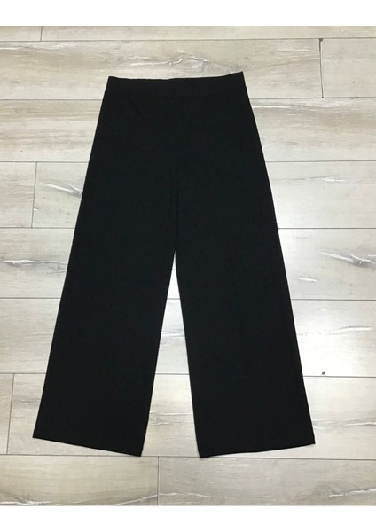 Scuba Beli Lastikli Bedenli Büyük Beden Bol Paça Pantolon