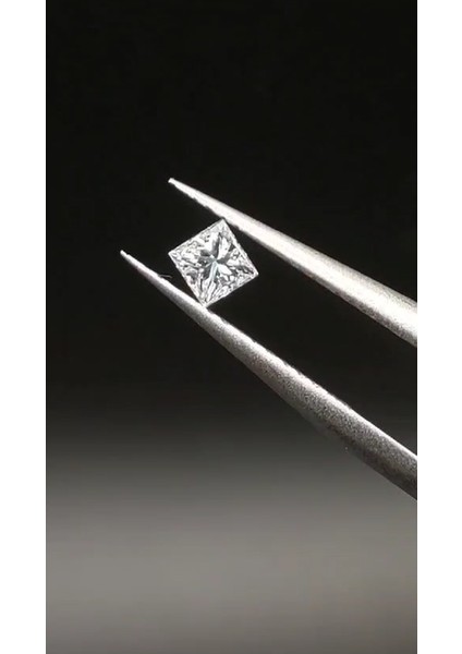 Igsl Sertifikalı - 0.24 ct 3.33X3.40 mm F - Vs Princess Cut Natural Diamond