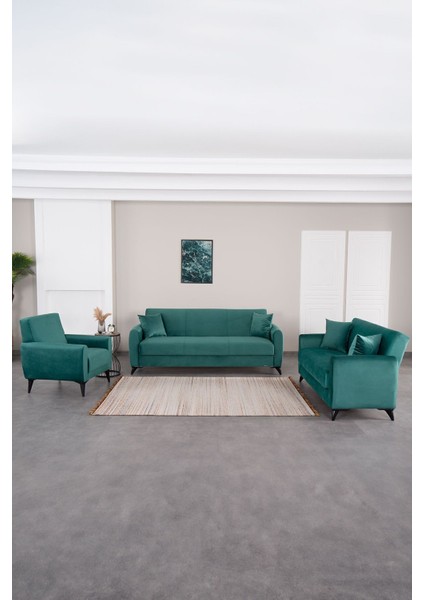 Dove Yüksek Ayaklı 3 2 B Koltuk Takımı Yeşil