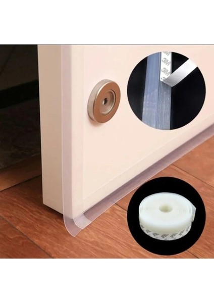 3 M x 3 cm Kapı Altı Bandı Pencere Rüzgar Önleyici Bant Toz Böcek Geçirmez Soğuk Kesici Bantı