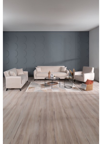 Dove Yüksek Ayaklı 3 2 B Koltuk Takımı Krem