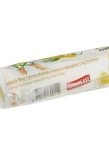 | Ekstra Güçlü Büzgülü Çöp Torbası, Büyük Boy 65X70 Cm, Limon Kokulu, 10'lu Paket fiyatları