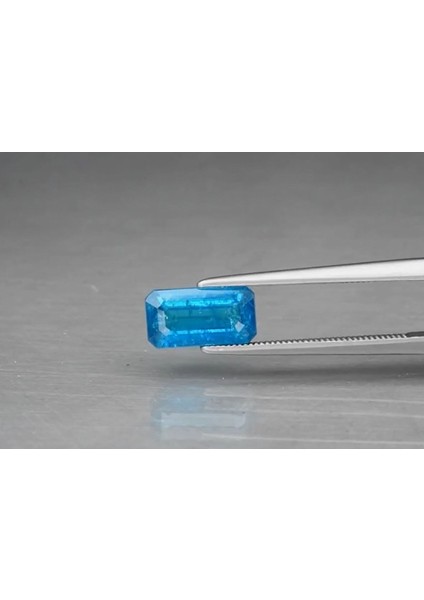 1.87 ct 10X5.3 mm Octagon Natural Unheated Blue Apatite, Madagascar