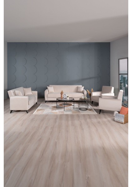 Dove Yüksek Ayaklı 3 2 B B Koltuk Takımı Krem