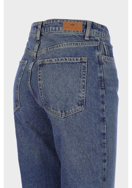 Açık Mavi Yüksek Bel Patı Fermuarlı Paçası Kesikli Slim Fit Jean Pantolon C 4890-005 modelleri