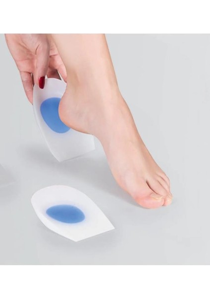 Kadın Silikon Tabanlık Ortopedik Ayakkabı Topukluk Jel Yastık Tabanlık 6 x 10.5 cm