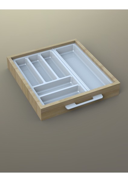 Mutfak Çekmece Içi Kaşıklık 44CM x 48CM Yanlar ve Boydan 4cm Kesilebilir, Beyaz fiyatları