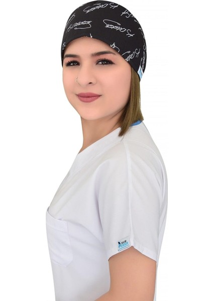 Siyah Atatürk Imzalı Doktor Hemşire Hastane Aşçı Cerrahi Bonesi fiyatları