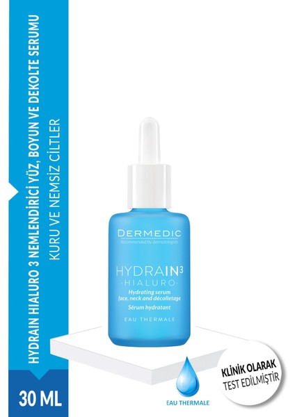 Hydraın3 Hıaluro Nemlendirici Yüz,boyun ve Dekolte Serumu 30ML