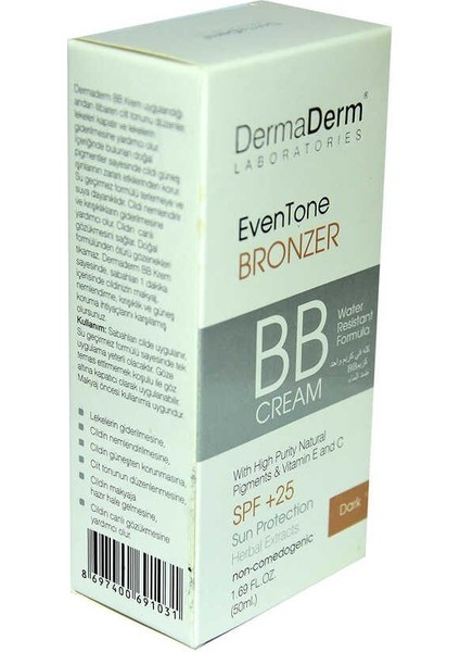 Eventone Bb Krem Koyu Ton Spf+25 Güneş Koruma Bitki Özlü 50 ml