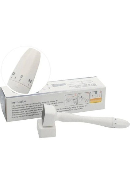 Derma Stamp 0-3mm Ayarlanabilir 140 Titanyum Iğneli Derma Roller Tüm Cilt Bölgelerine Uygun