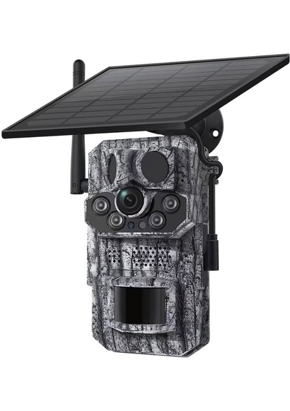 S443H 3mp 4g Solar Foto Kapan No-Glow Kamuflaj Avcılık Doğal Yaşam Kamerası Sim Kartlı Rmz-Tech