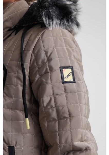 Krem Erkek Çocuk Su ve Rüzgar Geçirmez Çıkartılabilir Kapüşonlu Kadife Mont & Kaban fırsatları