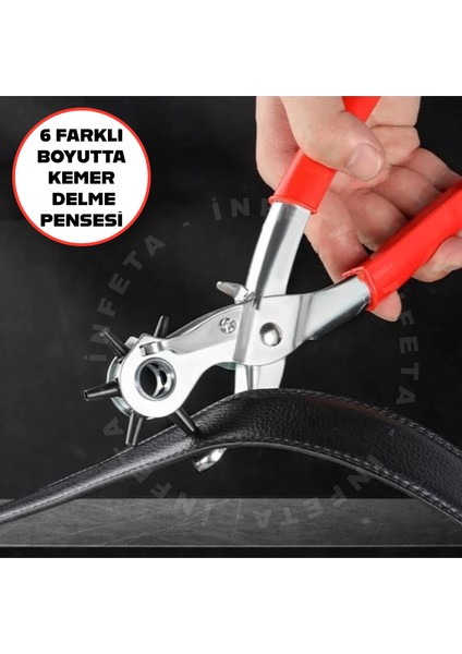 6 Farklı Boyutta Kemer Delme Pensesi Kemer Delici Delik Açıcı Şık