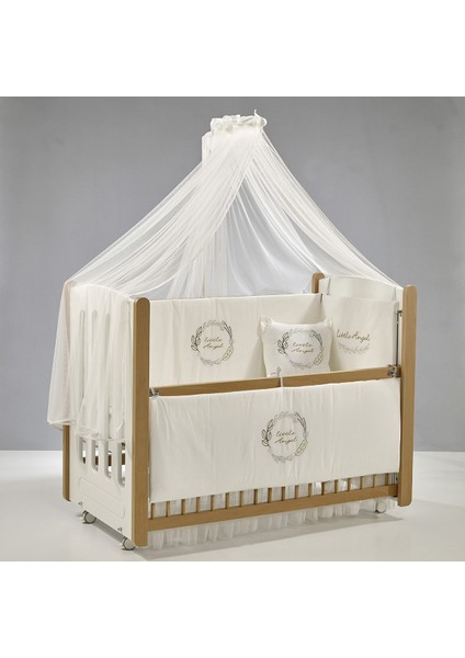 Meltem Smart Mia Anne Yanı Ahşap Sallanır Beşik 60x120 cm (naturel-angel)