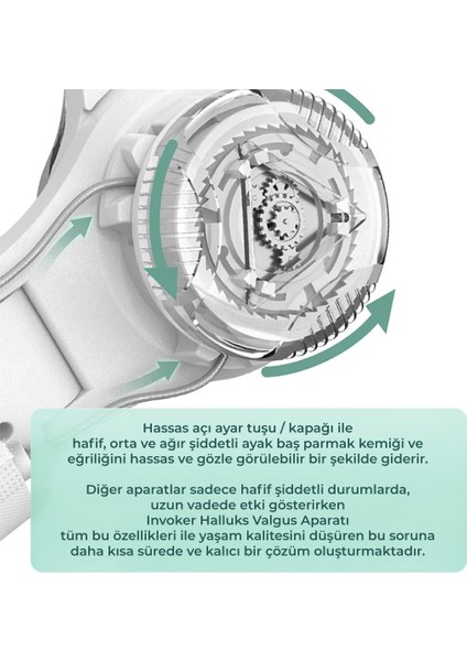 Ayarlı Halluks Bunyon Ayak Baş Parmak Kemik Eğriliği Düzeltme Aparatı Gece Ateli 3 Lü Set