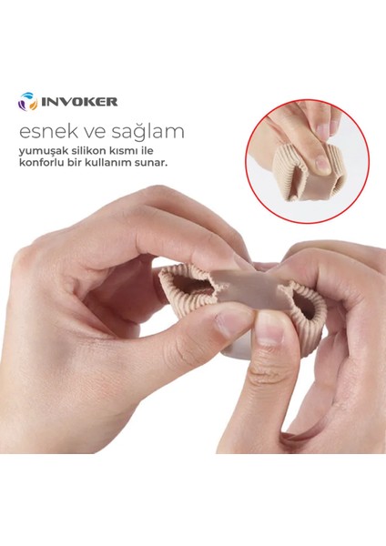 Ayarlı Halluks Bunyon Ayak Baş Parmak Kemik Eğriliği Düzeltme Aparatı Gece Ateli 3 Lü Set