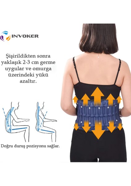 Önleyici Şişirilebilir Korse Bel Traksiyon Korsesi Malzemeden Üretilmiştir