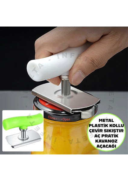 Çevir Sıkıştır Aç Metal Konserve Kavanoz Şişe Açacağı Kavanoz Kapağı Açma Aparatı