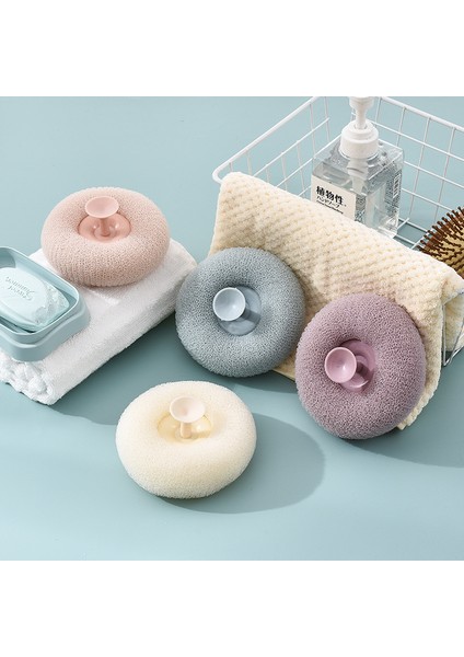 1 Adet Vantuzlu Yuvarlak Banyo Duş Lifi | Vücut Cilt Temizleyici Banyo Masaj Topu modelleri