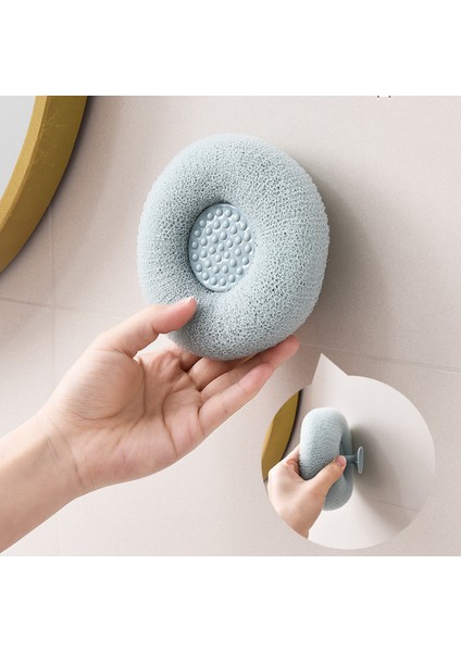 1 Adet Vantuzlu Yuvarlak Banyo Duş Lifi | Vücut Cilt Temizleyici Banyo Masaj Topu fırsatları