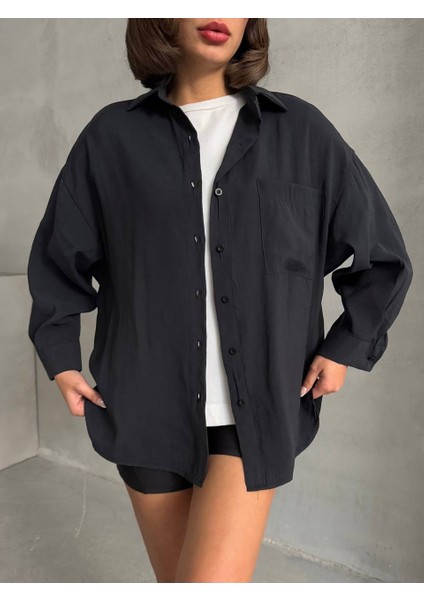 Yeni Sezon Düşük Omuz Oversize Gömlek
