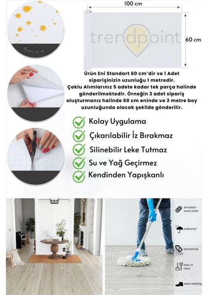 Kendinden Yapışkanlı 60 cm×100 cm Parke Görünümlü Premium Zemin Duvar Kağıdı Dolap Kaplama indirimleri