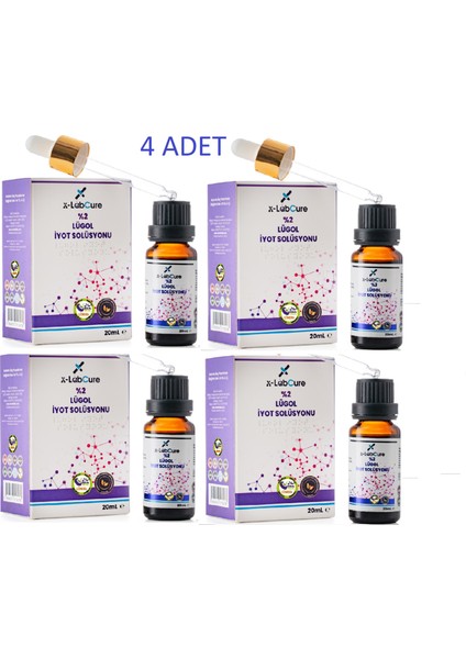 Lugol Iyot %2 20 ml x 4 Adet