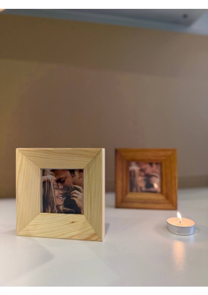 Masif Ireko Veya Çam Ağacından Plexıglass Çerçeve 8 (Açık renk)
