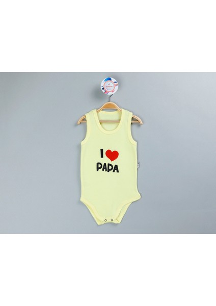 Bebe Body I Papa Baskılı 12 Ay Hardal