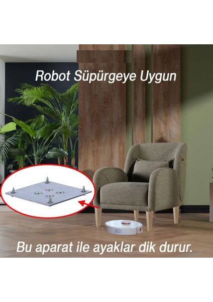 Ahşap Ayak Kare Bağlantı Aparatı Dahil Mobilya Koltuk Kanepe Sehpa Masa Ayağı Ayakları 15 cm Boyasız