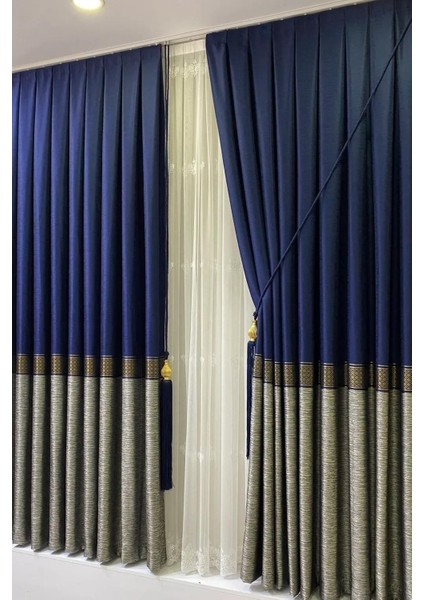 PANO FON PARİS LACİVERT-GRİ ( TEK KANAT)