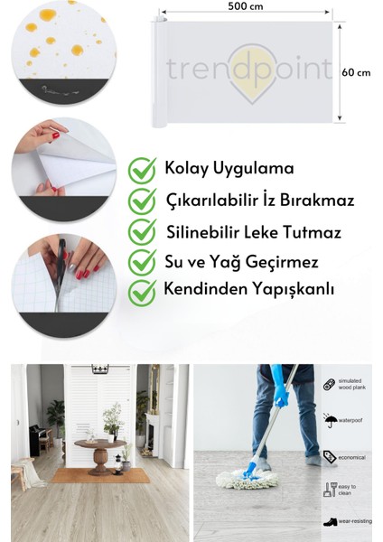 Kendinden Yapışkanlı 60 cm×500 cm Parke Görünümlü Premium Zemin Duvar Kağıdı Dolap Kaplama indirimleri