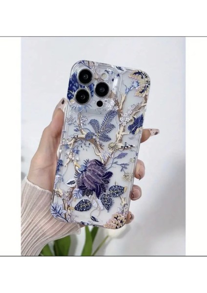 Şeffaf Yaprak Desenli Tpu Düşme Önleyici Tam Koruyucu Kılıf - Apple iPhone 13 ve Apple iPhone 14 Için Uyumlu