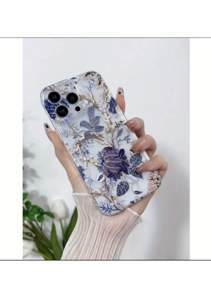 Şeffaf Yaprak Desenli Tpu Düşme Önleyici Tam Koruyucu Kılıf - Apple iPhone 13 ve Apple iPhone 14 Için Uyumlu
