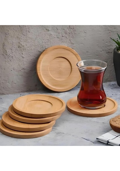 - 6'lı Bambu Kaliteli Çay Bardağı Altlığı MK456GKD fiyatları