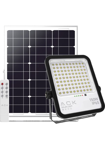 Solar LED Projektör 150W 6500K Ack IP65