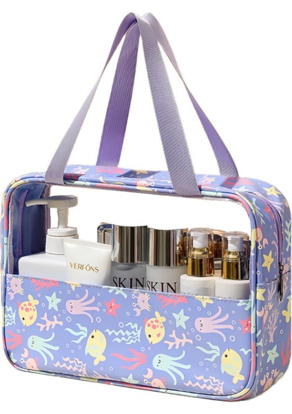 Kozmetik Çantası Pu Su Geçirmez Taşınabilir Tuvalet Çantası Büyük Kapasiteli Banyo Çantası Seyahat Taşınabilir Saklama Çantası Saklama Çantası (Yurt Dışından) modelleri