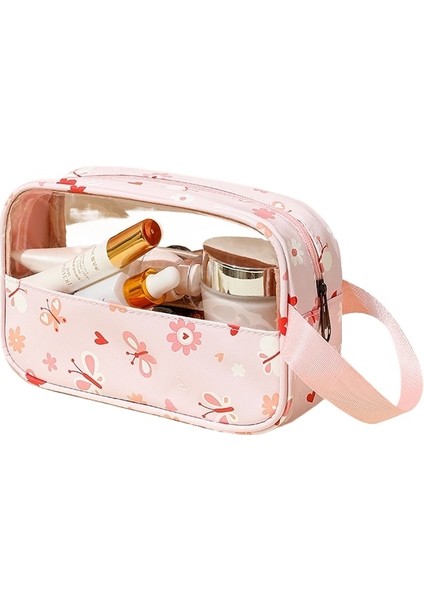 Kozmetik Çantası Pu Su Geçirmez Taşınabilir Tuvalet Çantası Büyük Kapasiteli Banyo Çantası Seyahat Taşınabilir Saklama Çantası Saklama Çantası (Yurt Dışından)