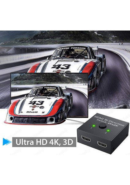 HDMI Switch → 4K 3D Destekli HDMI Switch – 2 Giriş 1 Çıkış Veya 1 Giriş 2 Çıkış